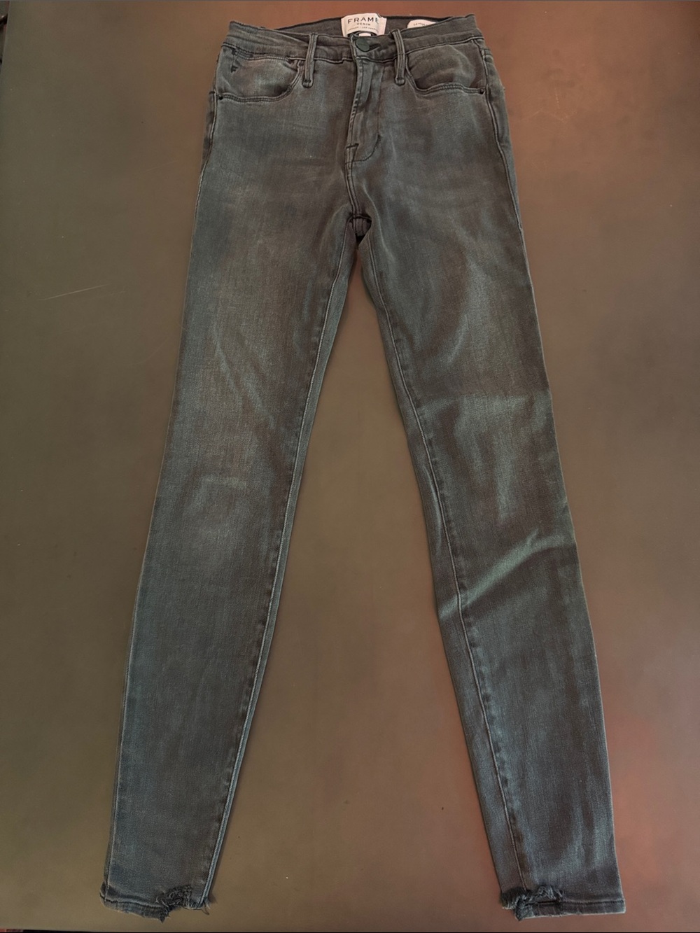 Frame Denim Black High-Rise Skinny Jeans